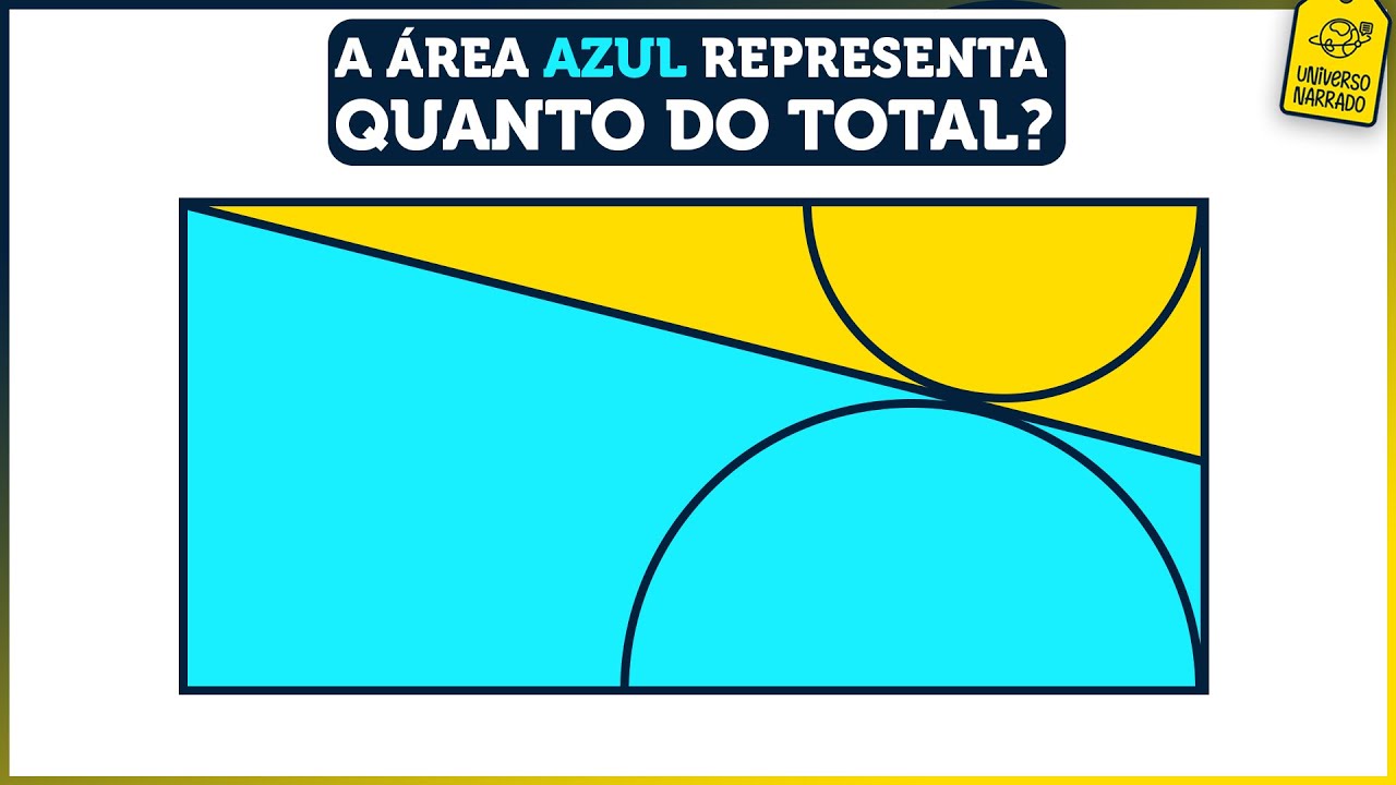 Calcule a ÁREA azul! (Matemática | Geometria Plana)