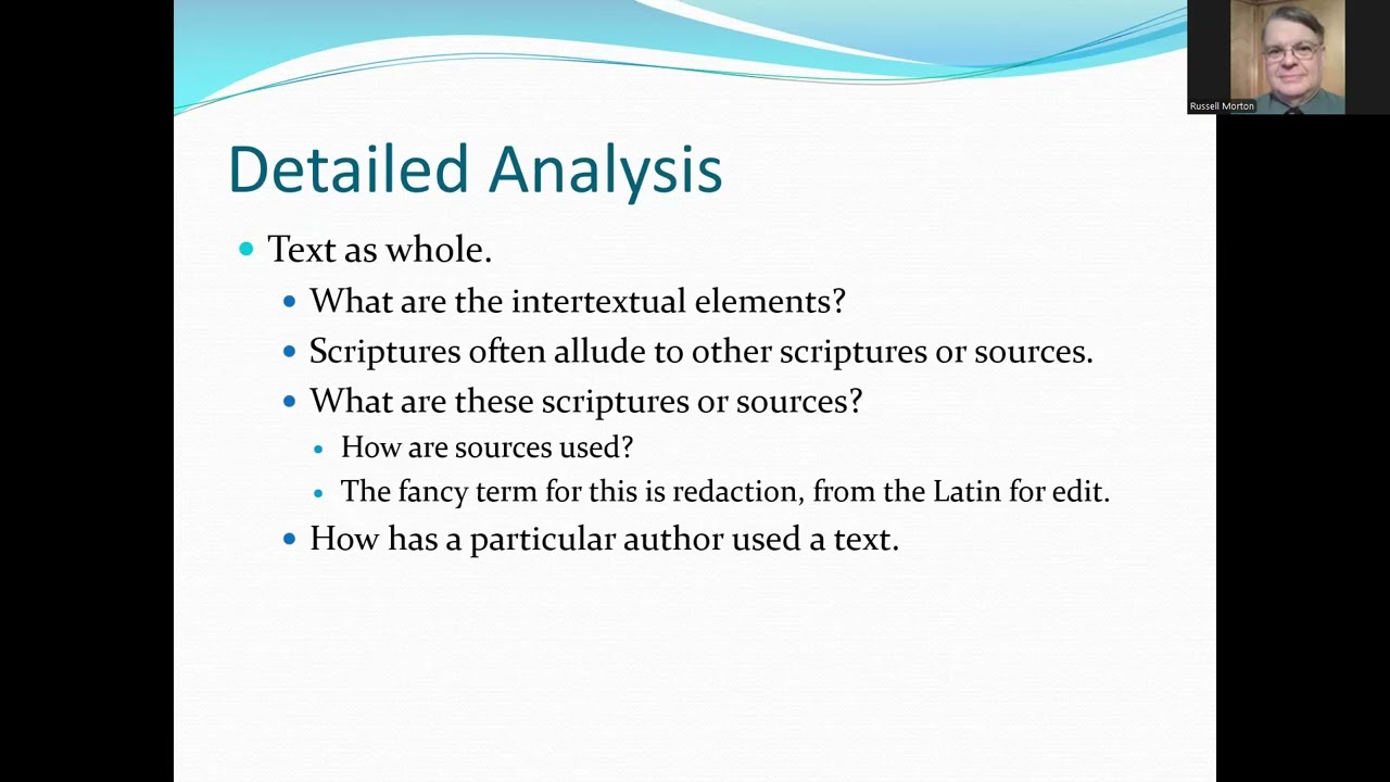 Lecture: Detailed Analysis