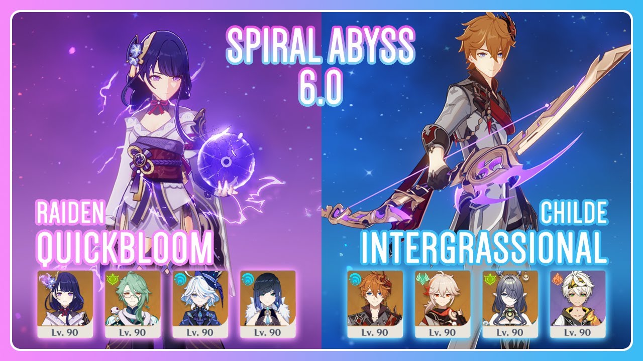 C2 Raiden Quickbloom & C0 Childe Lauma Intergrassional | NEW Spiral Abyss 6.0 | Genshin Impact