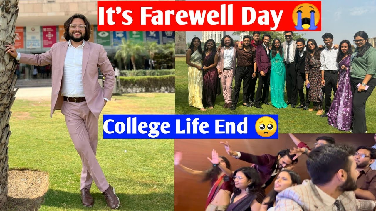 Farewell Day Vlog 2024 | Emotional Moments 🥹 Killer Outfit 😎 | Galgotias University