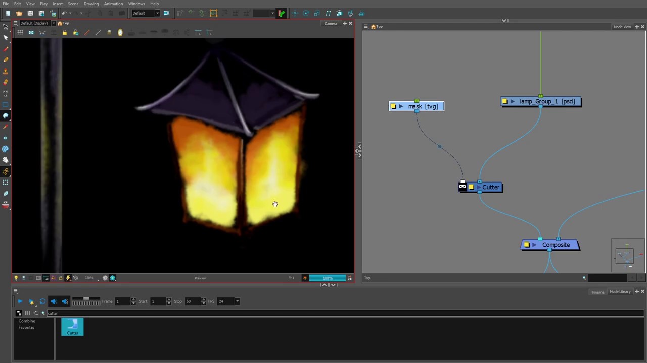 Application of Glow in Toon Boom Harmony 17