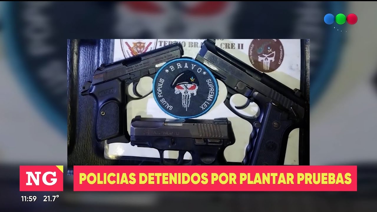 Policías detenidos por plantar pruebas  - Telefe Rosario