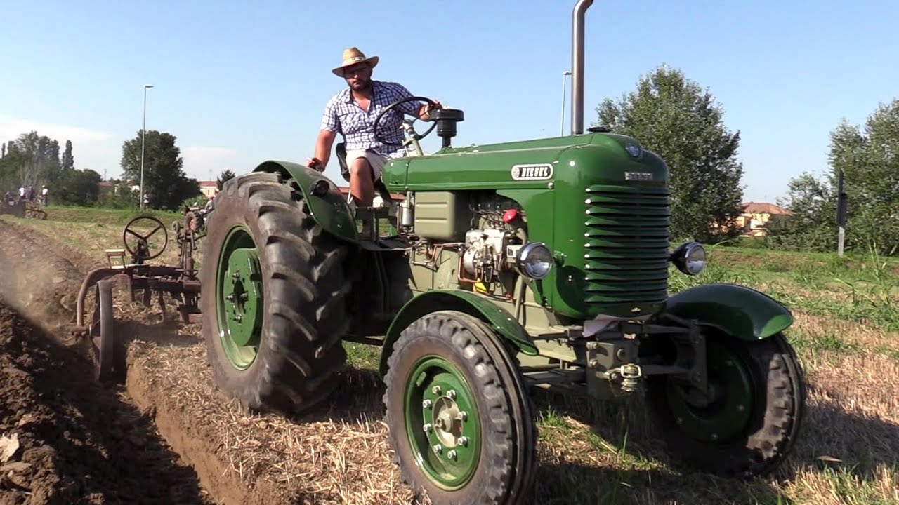 Fully restored 1953 Steyr 280 plowing & Diesel sound