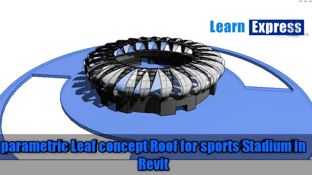 Parametric Leaf concept Roof for Cricket Stadium in Revit || by Nijithkumar