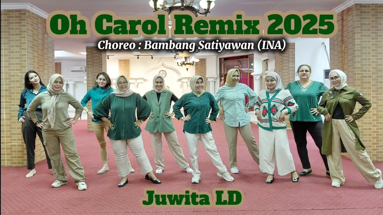 Oh Carol Remix 2025 Line Dance ~ Bambang Satiyawan (INA) | Demo by Juwita LD 