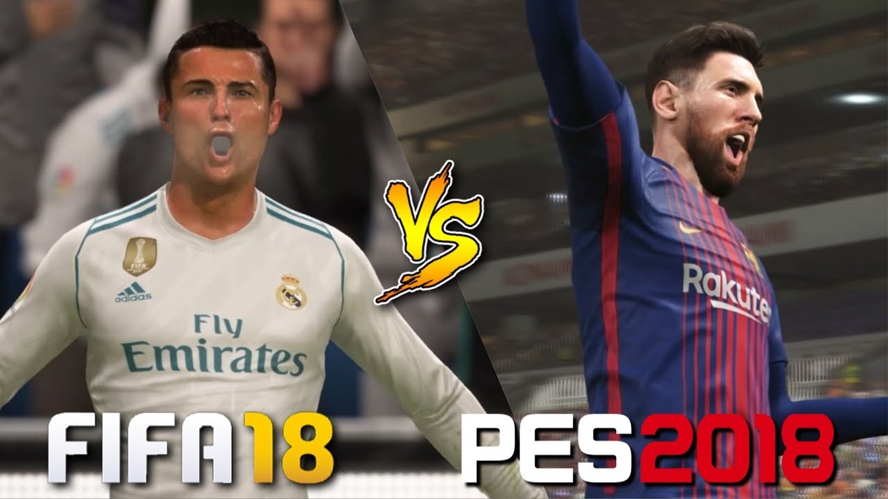 FIFA 18 Vs. PES 2018 | El Clasico 2017 | La Liga | Real Madrid Vs. Barcelona | Gameplay Comparison
