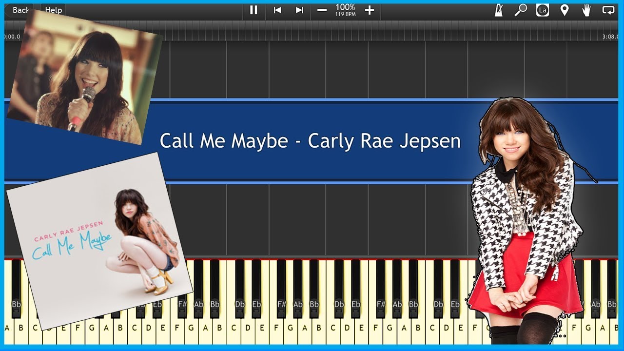Call Me Maybe - Carly Rae Jepsen (Synthesia) [Tutorial] [Instrumental Video] [Download]