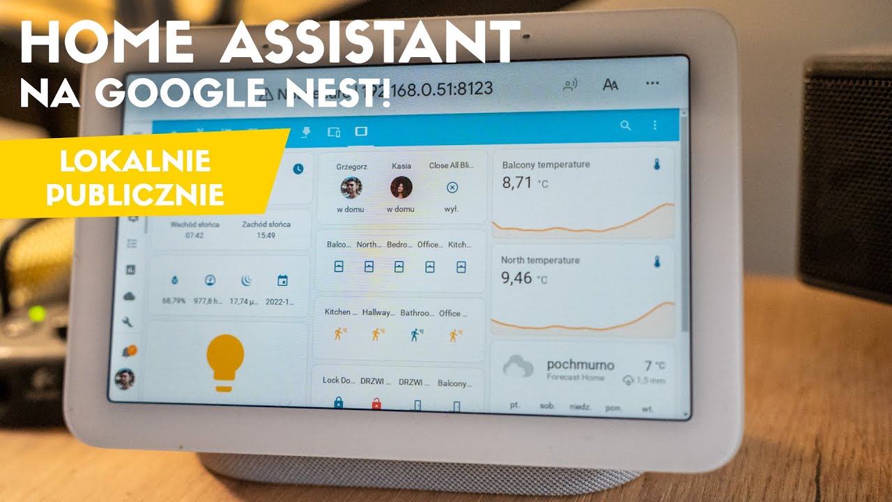 Home Assistant na Google Nest - po lokalnym jak i publicznym adresie