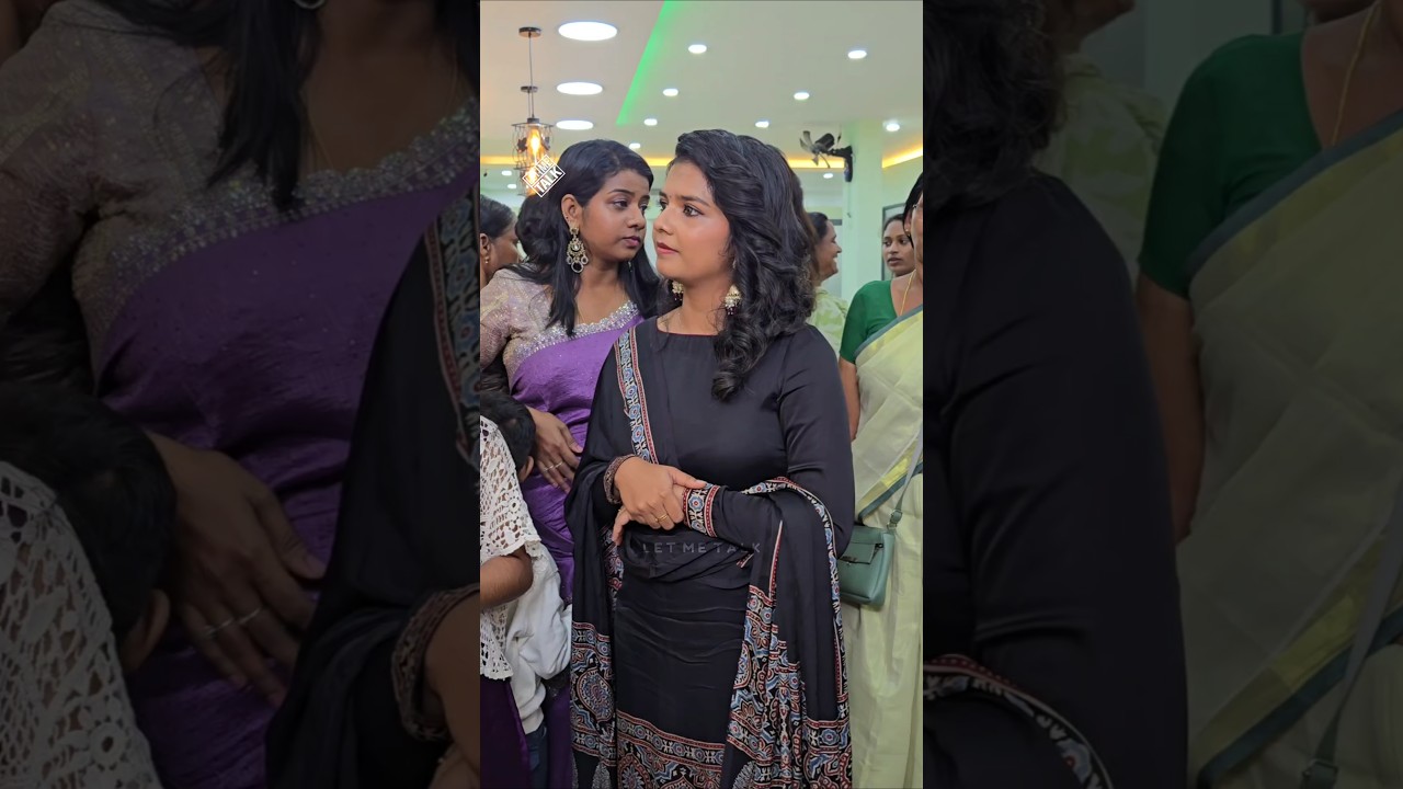 ഗായിക ശ്രേയകുട്ടി വലിയ സുന്ദരി കുട്ടിയായി കറുപ്പ് ചുരിദാറിൽ elora makeover studio ഉദ്ഘാടനത്തിൽ ❤️