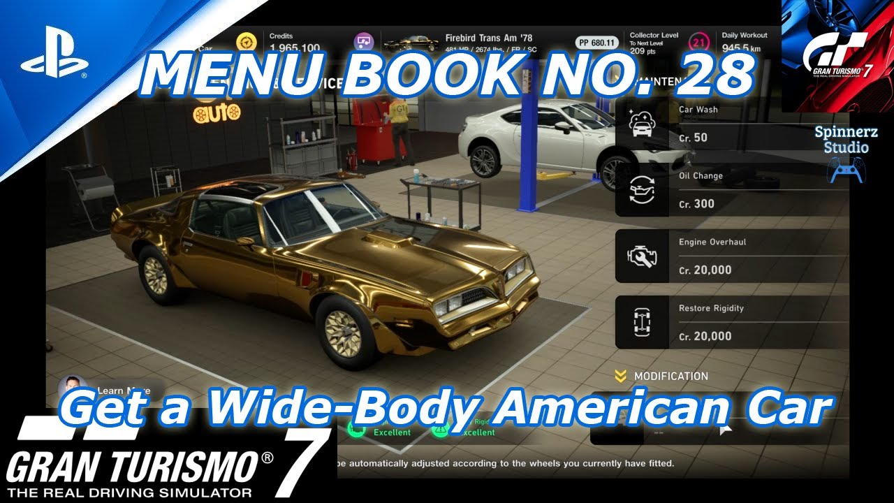 Gran Turismo 7 Cafe Menu Book No. 28 Get a Wide-Body American Car | GT7 Book No. 28