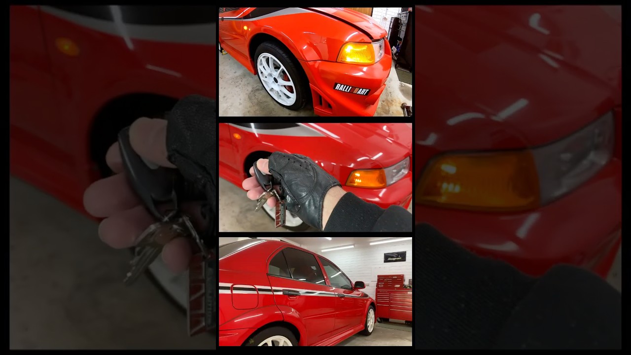 Mitsubishi Evo VI TME. Driving shots Lancer Evolution 6.5 Perfection.