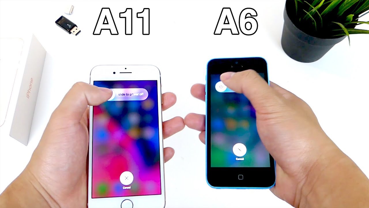 iPhone 8 (A11 Bionic) vs iPhone 5c (A6 SoC) - Speed Test!