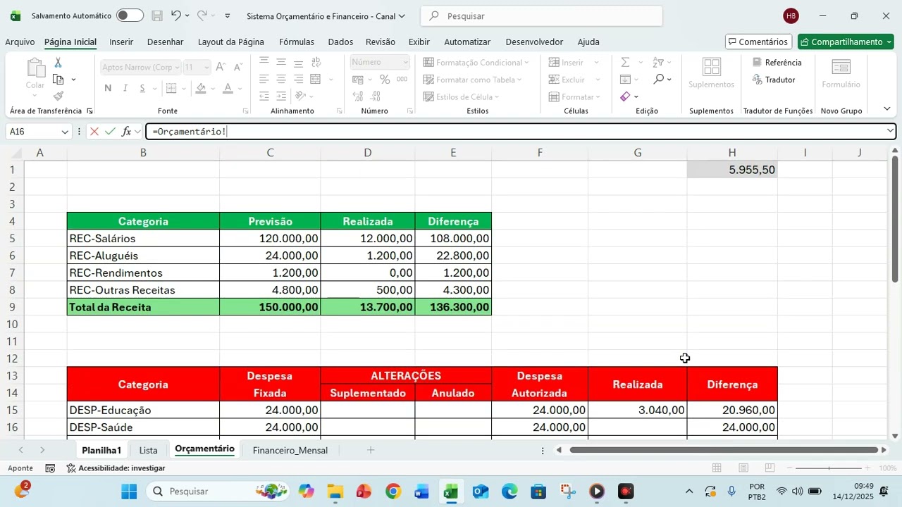 Controle Orçamentário e Financeiro   2026   Aula 8