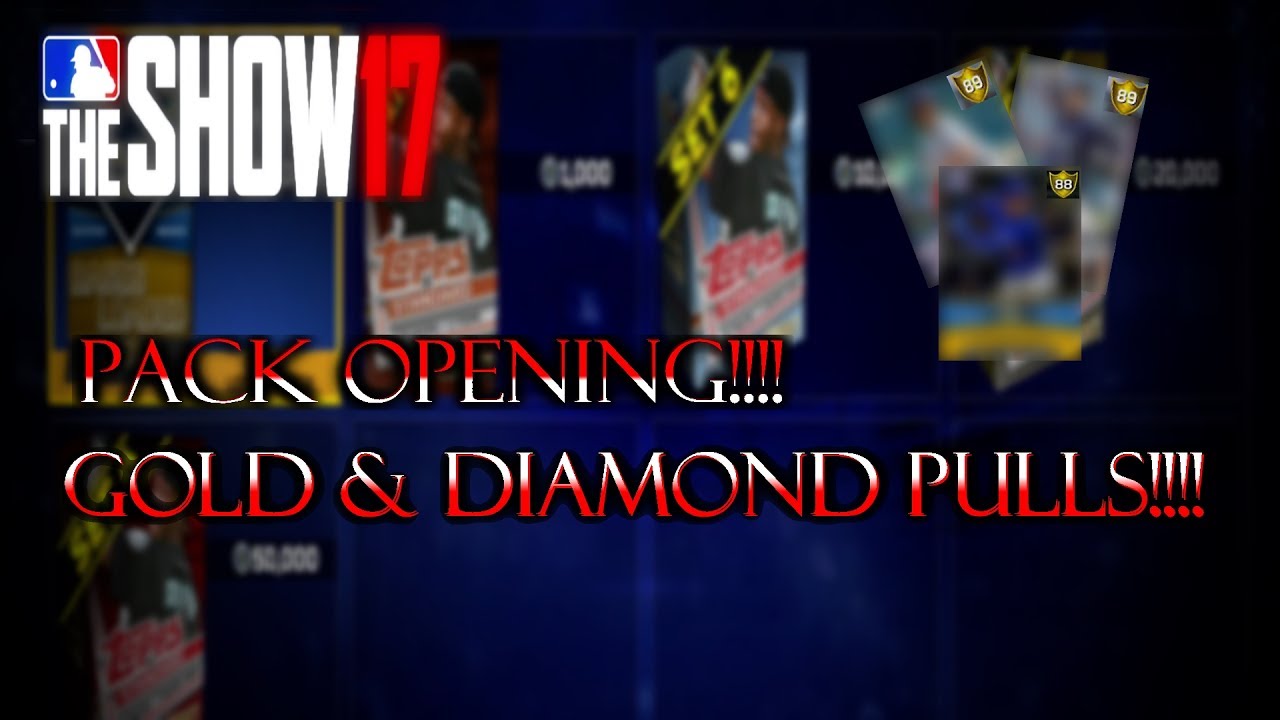 3 Gold Pulls And 1 Diamond!!! MLB 17 Pack Opening