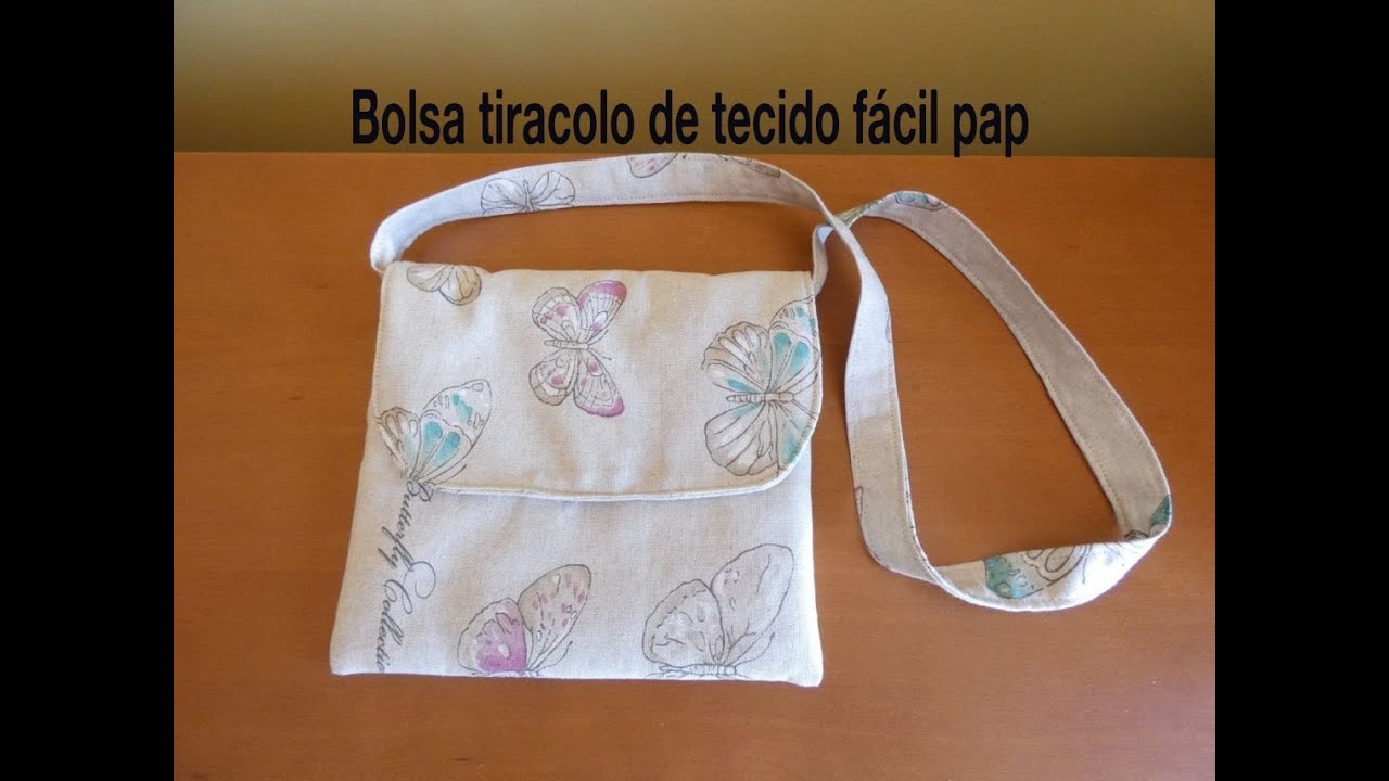 Bolsa tiracolo de tecido fácil pap
