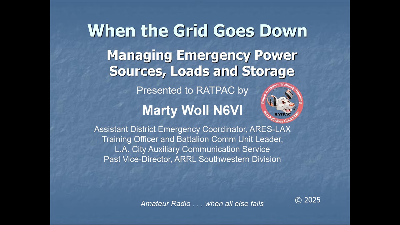Grid Down: DC Power Budgeting ~ 10/29/2025