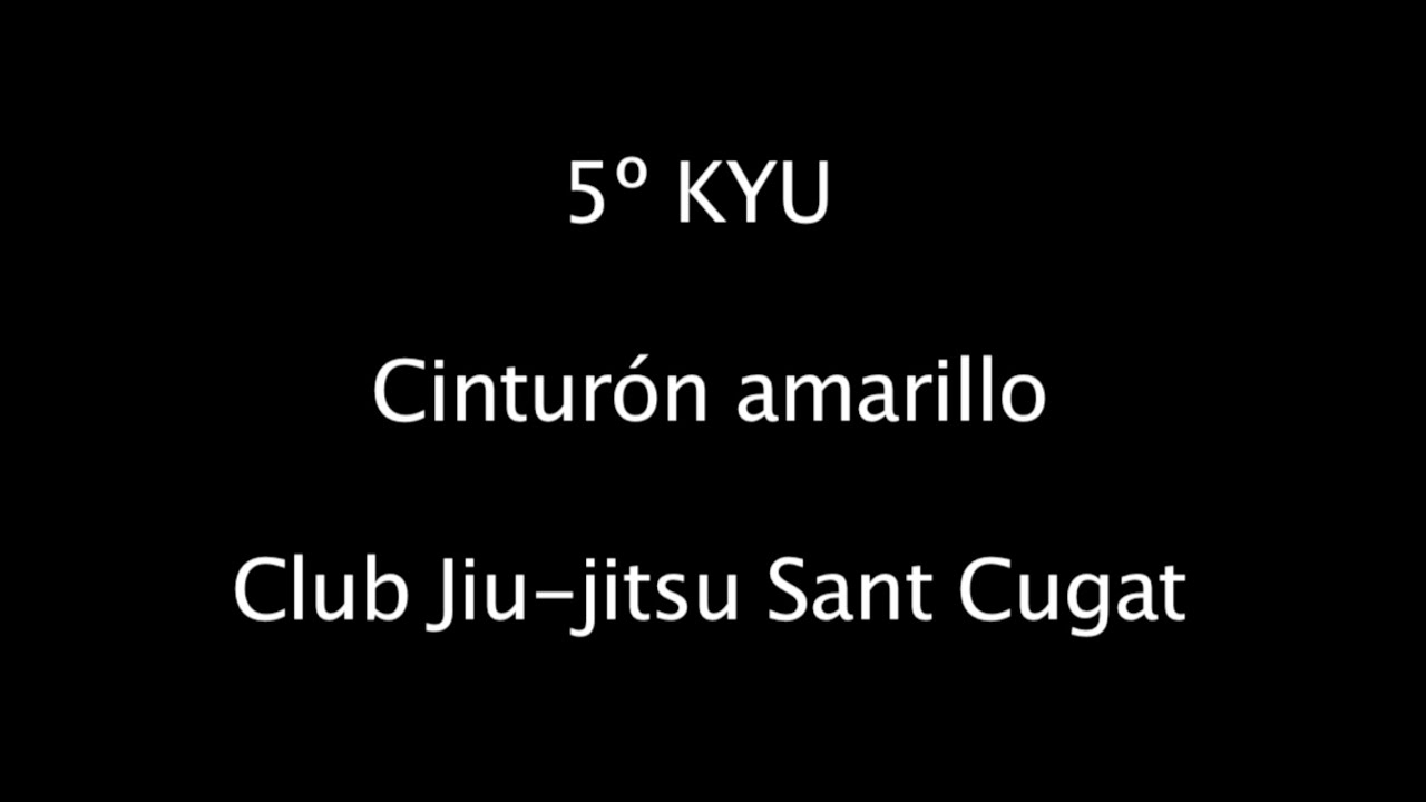 5ºKYU Cinturón amarillo (Club Jiujitsu Sant Cugat)
