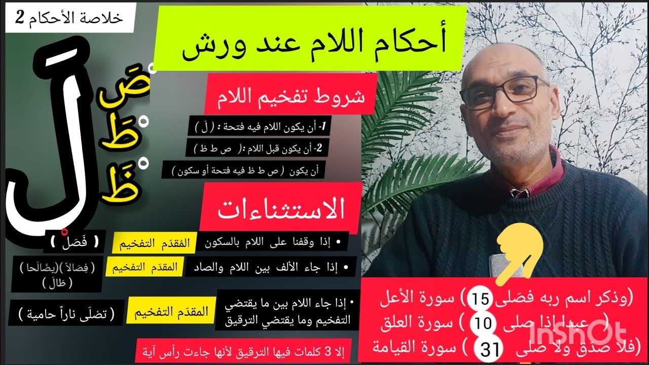 #خلاصة_الأحكام_2  [ كل ما يتعلق بأحكام اللام عند ورش ]  #بالمختصر_المفيد