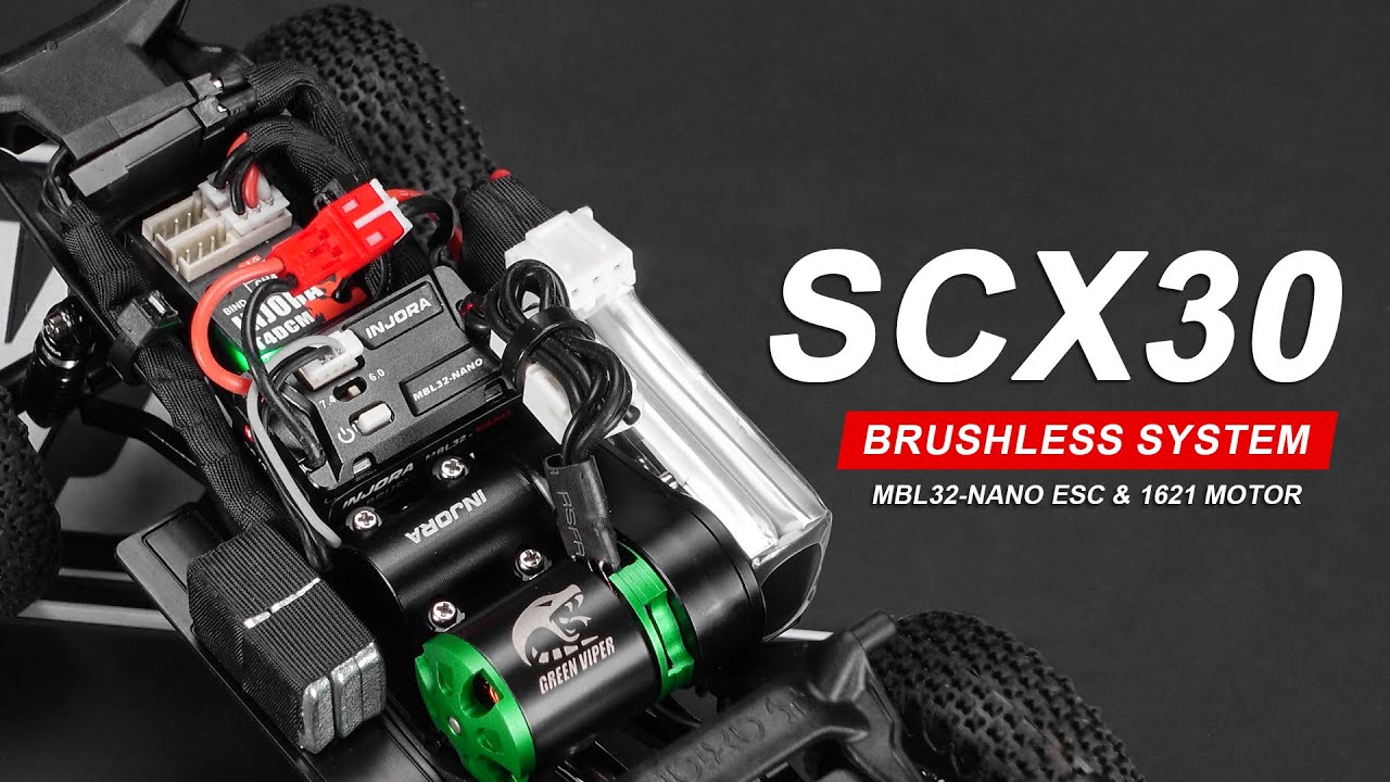 INJORA Green Viper 1621 Brushless Motor & MBL32-NANO Brushless ESC for 1/30 Axial SCX30