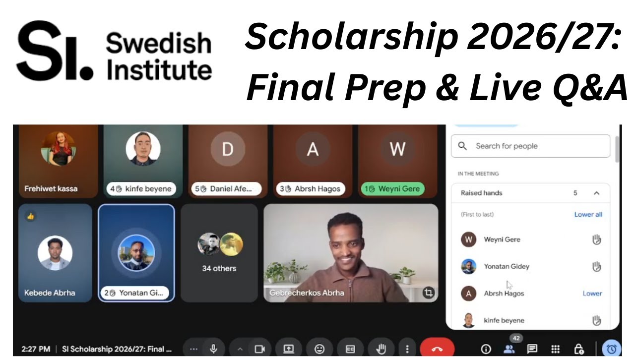 SI Scholarship 2026/27 – Final Prep, Templates, Eligible Programs & Live Q&A (Full Session)