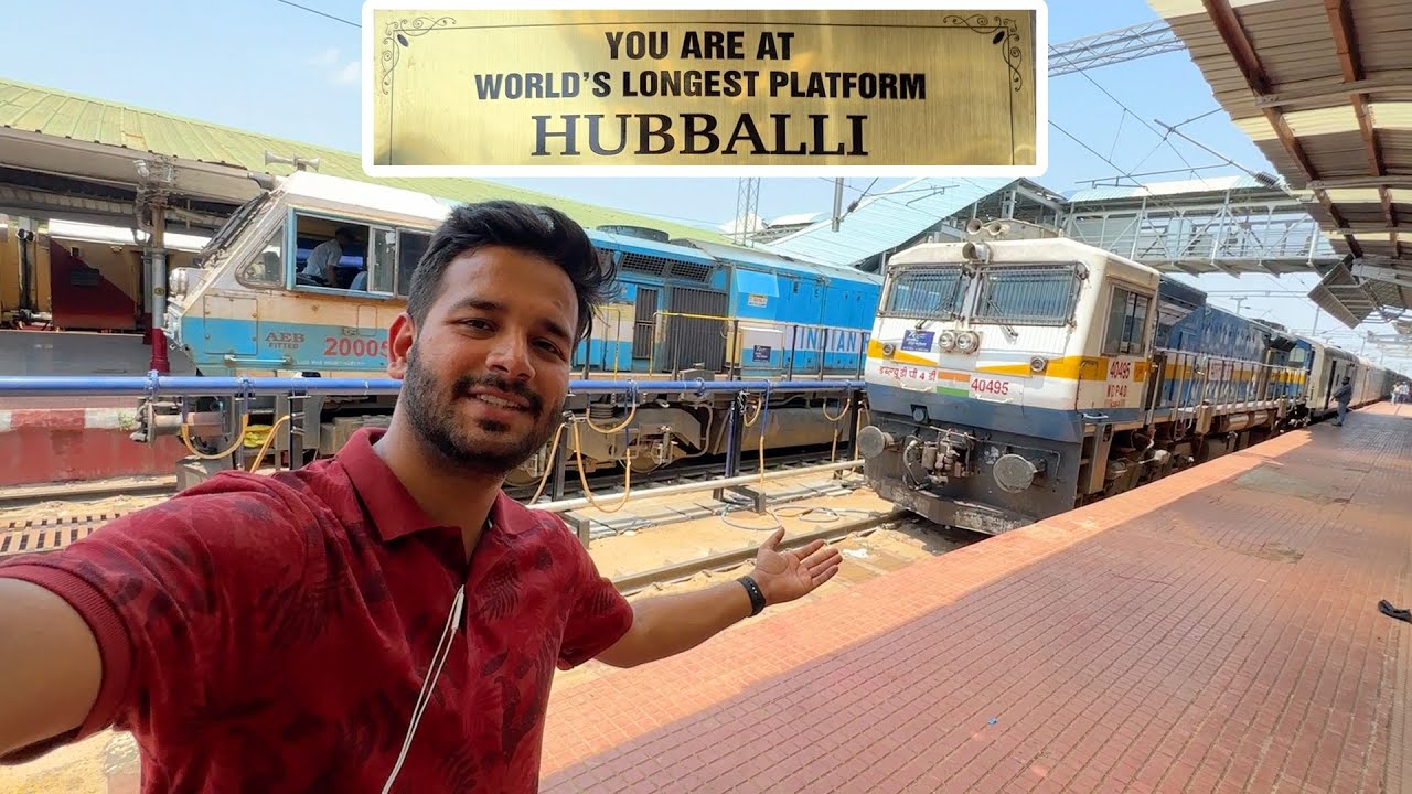 Journey to World's Longest Platform In Bangalore - Hubbali Jan Shatabdi