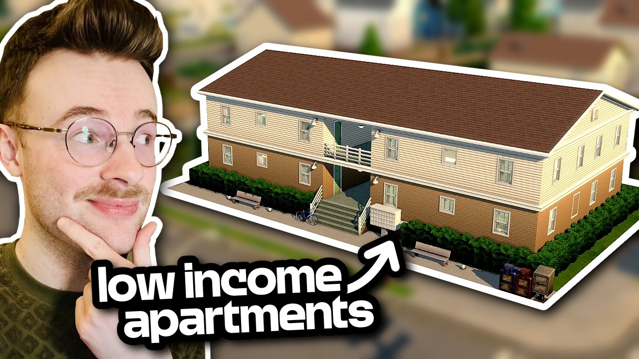 i built low income family apartments in the sims 4 👩‍👧‍👦