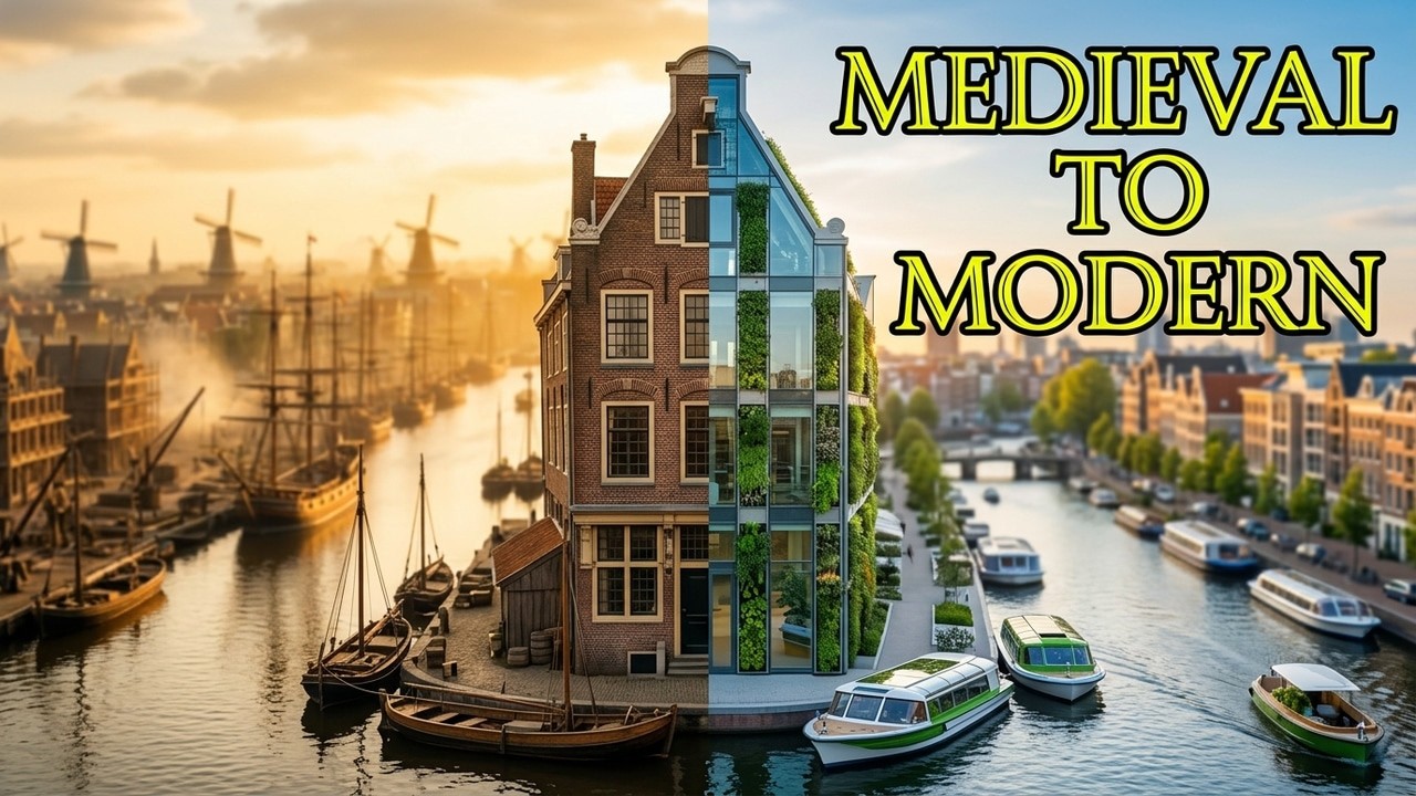 AMSTERDAM 3D Timelapse | From Medieval Dam to Modern City