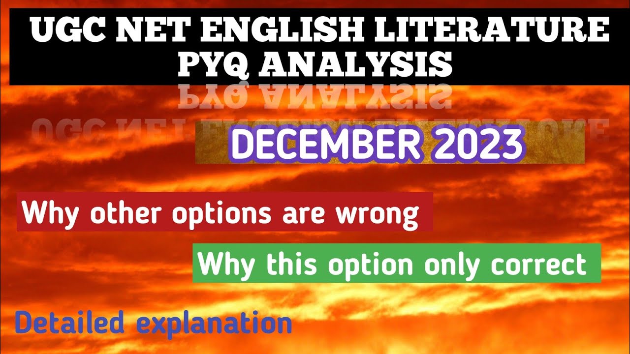 Q. 21-30.  Dec 2023 ugc net English literature pyq analysis in english explanation #ugcnet #net #pyq