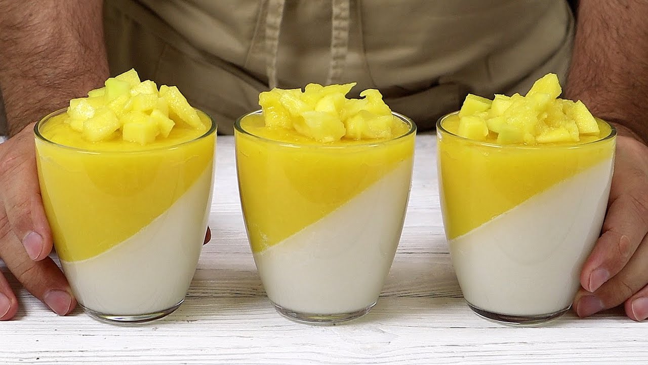 🥭Десерт из 3 ингредиентов. БЕЗ желатина. БЕЗ животного молока. ВЕГАН десерт!