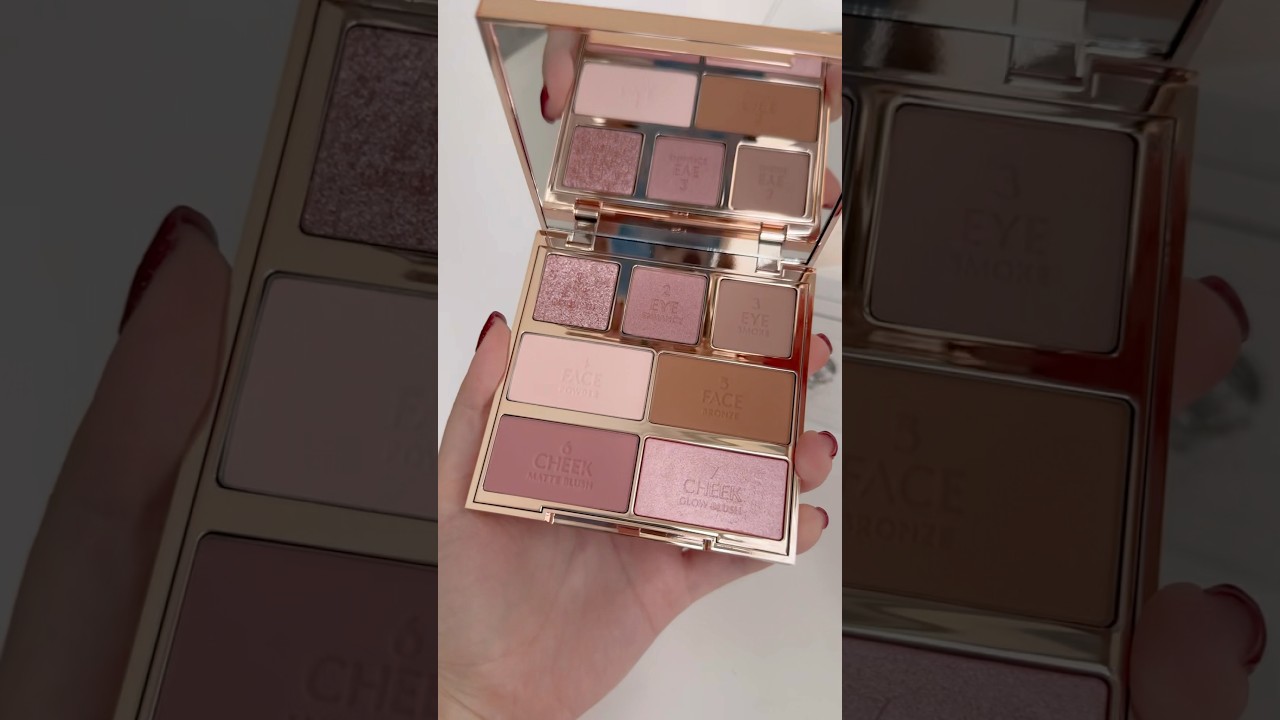 New! 💖 Charlotte Tilbury Hollywood Instant Look In A Palette Swatches on a very fair skin