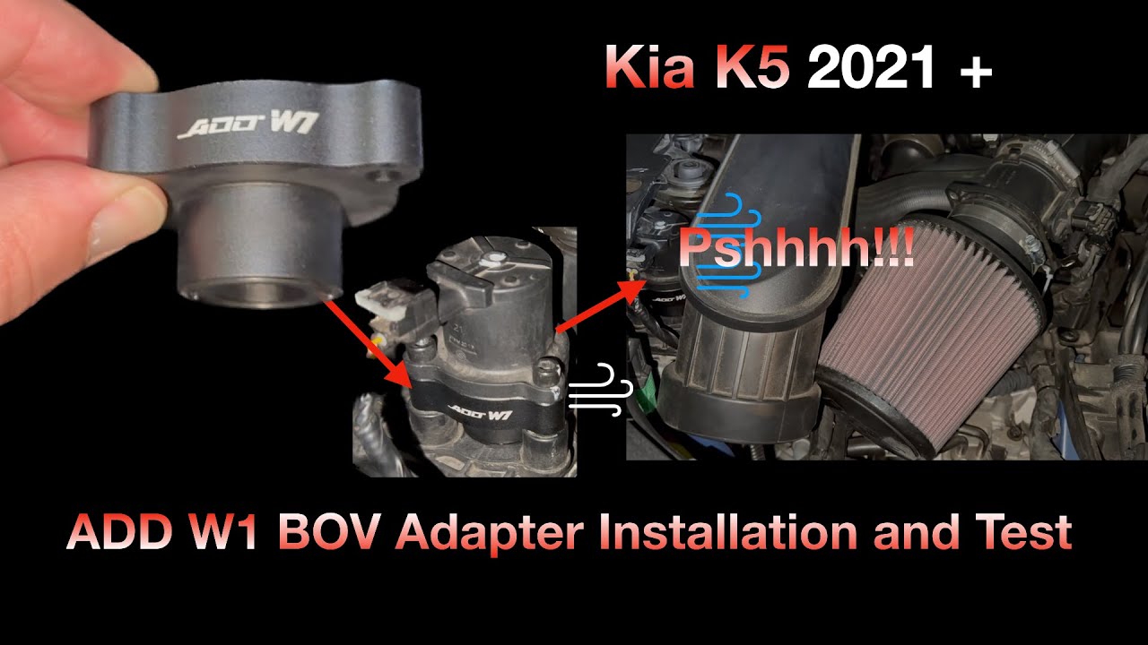 Turbo Sound with ADD W1 BOV Adapter for K5 1.6T - Installation and Test -Also compatible with Sonata