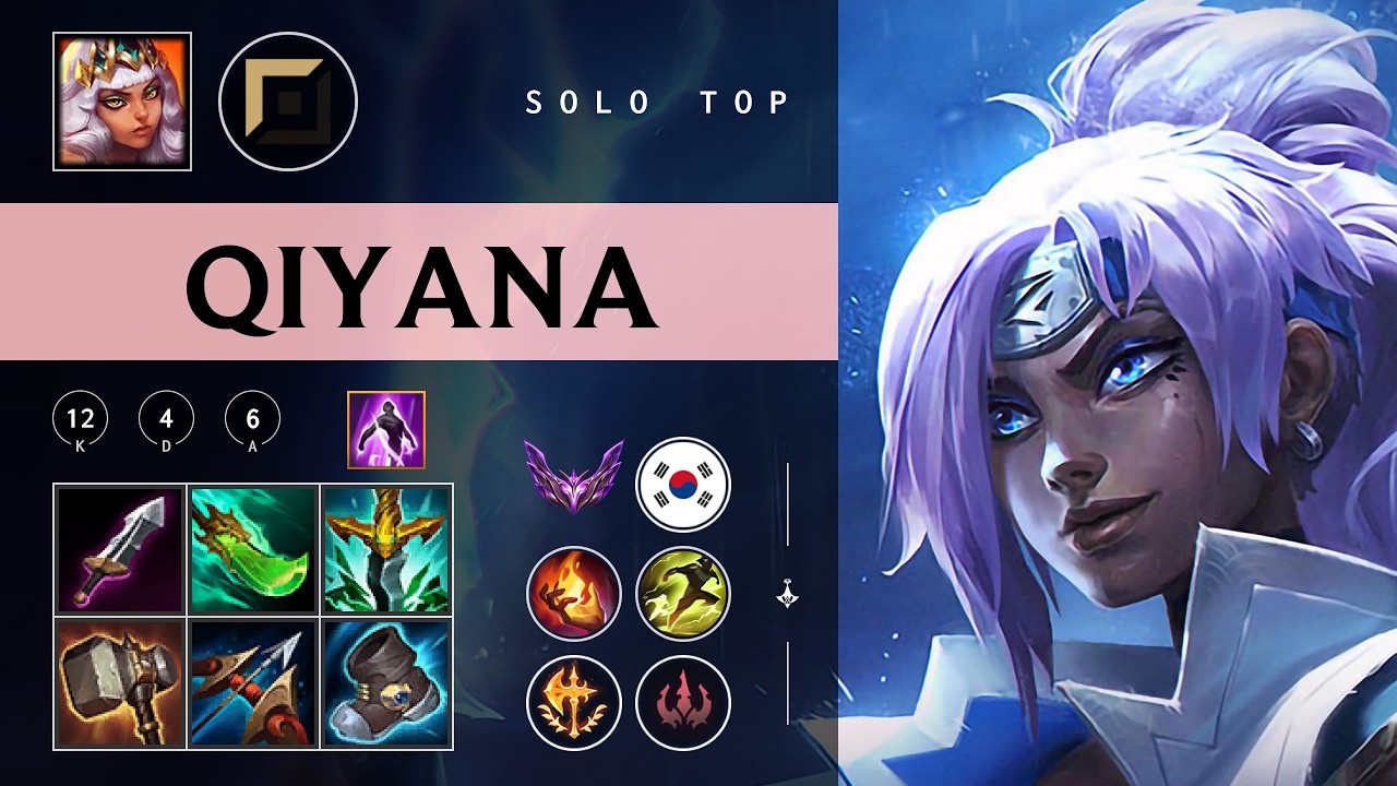 Qiyana Top vs K'Sante - KR Master Patch 26.04