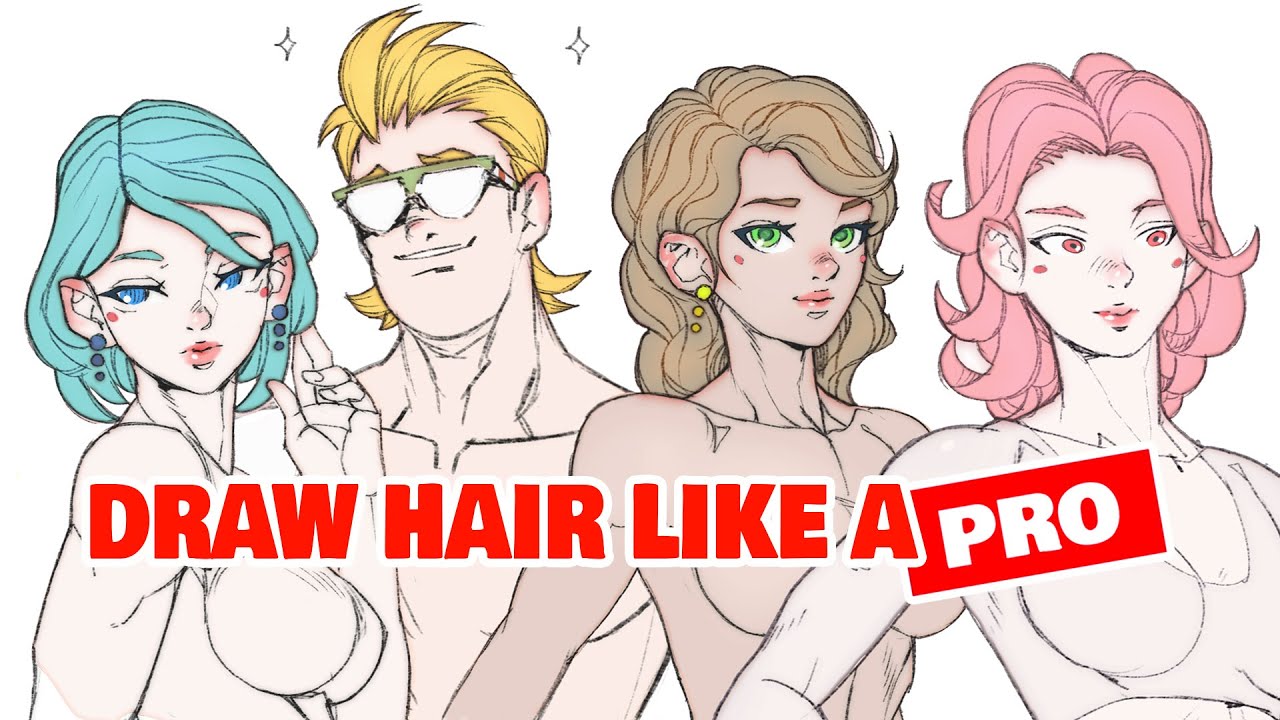 👩‍🦰 HOW TO DRAW HAIR for your characters