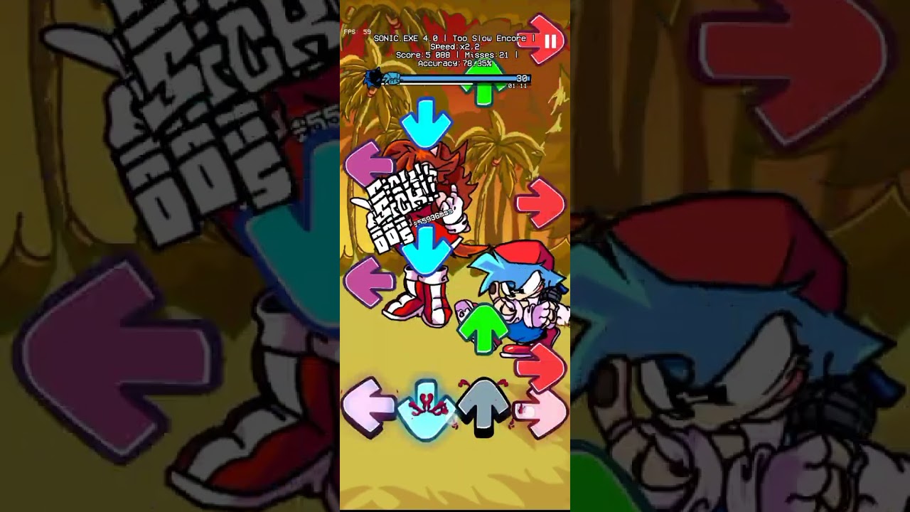 Friday Night Funkin': VS Sonic.EXE 4.0 Restored - Too Slow Encore - [Hard] [Phone]