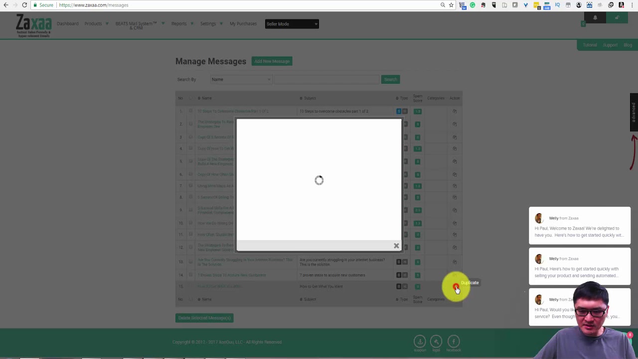 Create Message, Broadcasting, and Sequence in Zaxaa