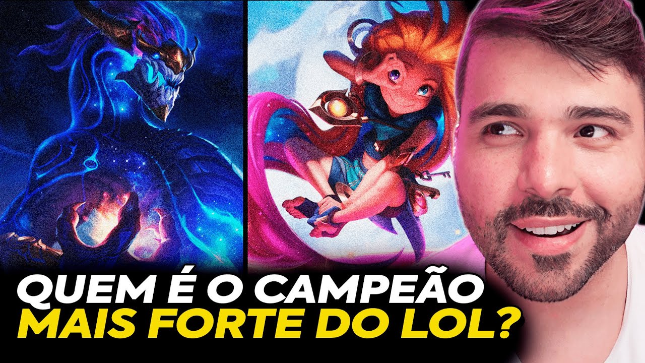 MINERVA REAGE a MAIS UM VÍDEO DO SELP! TOP 10 CAMPEÕES MAIS PODEROSOS do LEAGUE OF LEGENDS