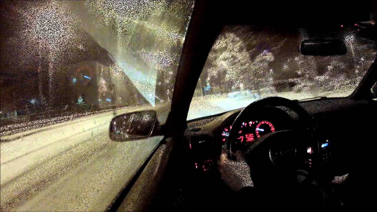 Audi S3 224KM winter drive thru snowy city center