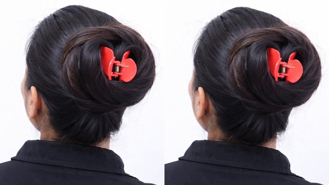 2 Minute easy trick of bun hairstyle | quick self bun hairstyle | cute girls hairstyle