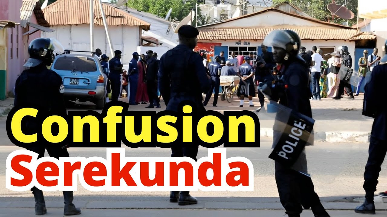 Officers Clashing with Vendors in Serekunda in The Gambia