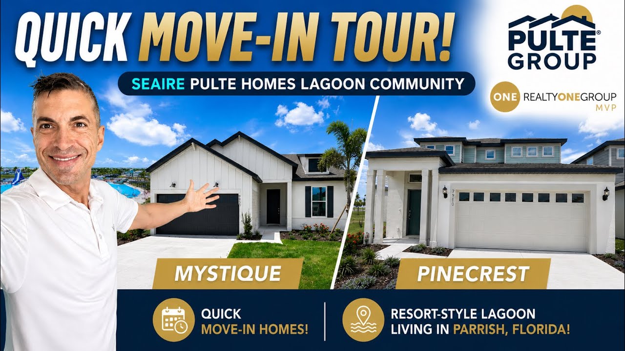 Обзор домов для быстрого заселения от Pulte в Seaire | Жизнь у &laquo;Хрустальной лагуны&raquo; в Паррише, Фл...
