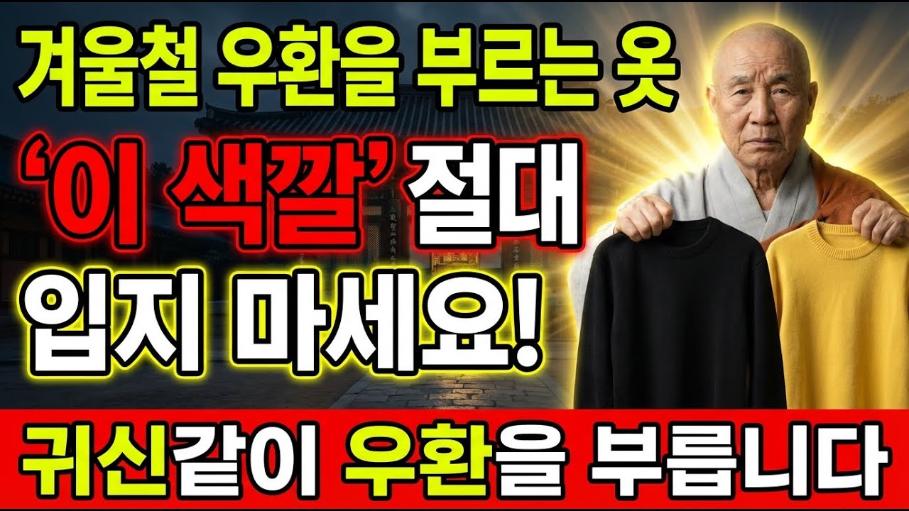 부자되려면 2026년 겨울철 '이 색깔' 옷 절대 입지마세요! 우환을 부르고 귀신이 붙습니다 | 옷 버리는 법 | 풍수 사주 신년 운세 부처님 가피