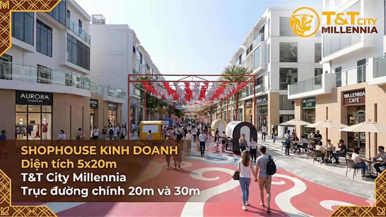 Review Thực tế  - Trục đại lộ Shophouse Kinh doanh tại T&T City Millennia