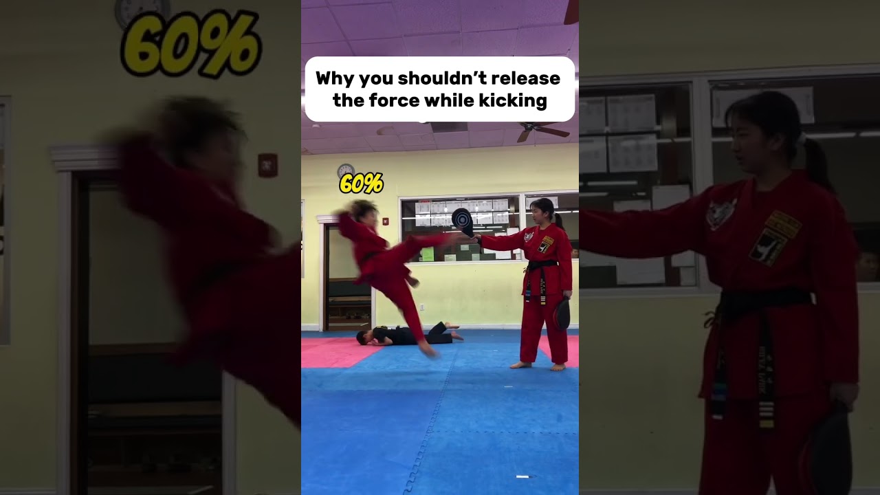 Why you shouldn&rsquo;t release the force while kicking! #taekwondo #sports #nj #martialart #태권도