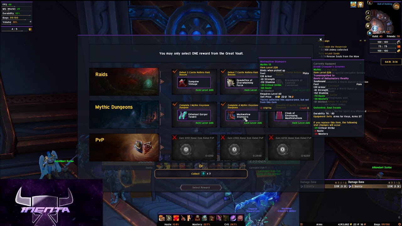 The Great Vault Week 7 - Warrior, Shadowlands Obrios