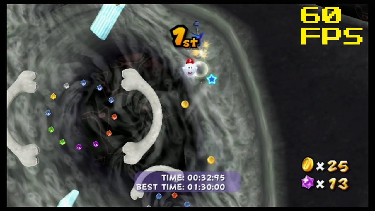 88. [60 FPS] Racing the Spooky Speedster - Boo's Boneyard Galaxy - Super Mario Galaxy
