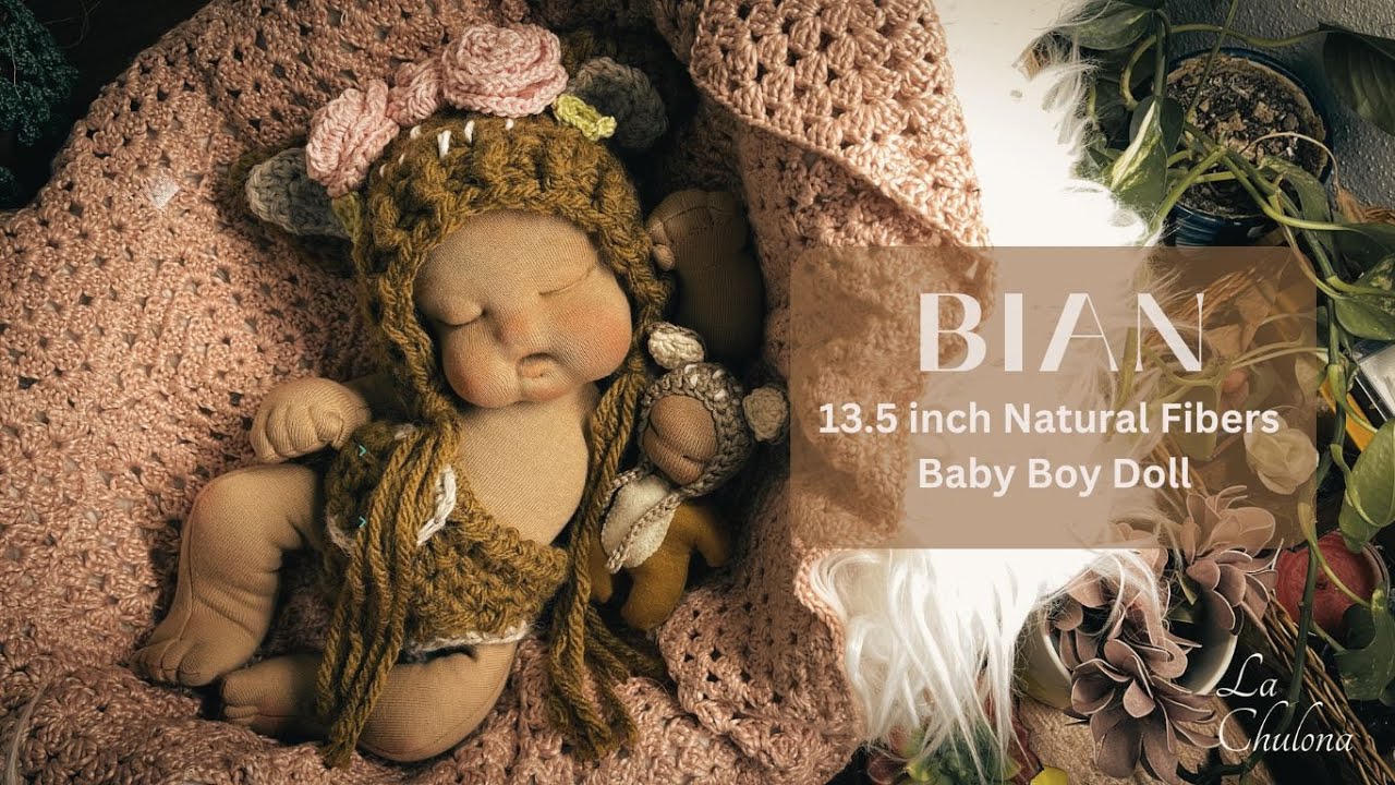 Bian- 13.5 inch Natural Fibers Baby Doll