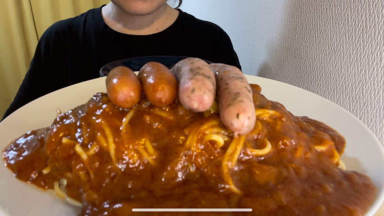 ミートソーススパゲッティを食べるだけ