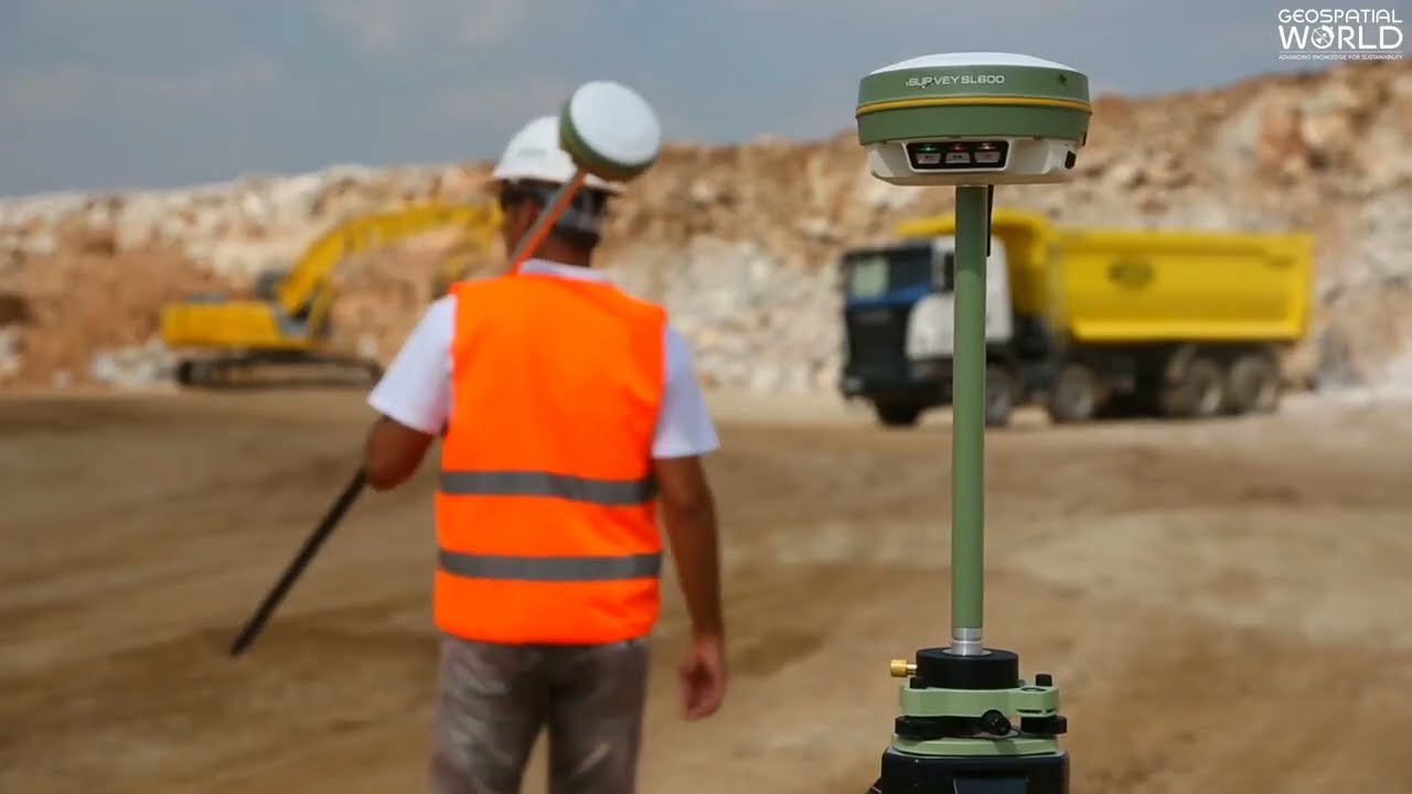 land surveying method by DGPS technology (animation video).