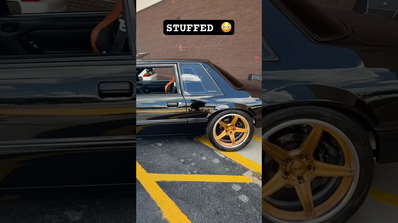 How did they fit all of that engine in this Mustang 🔥🔥🔥￼