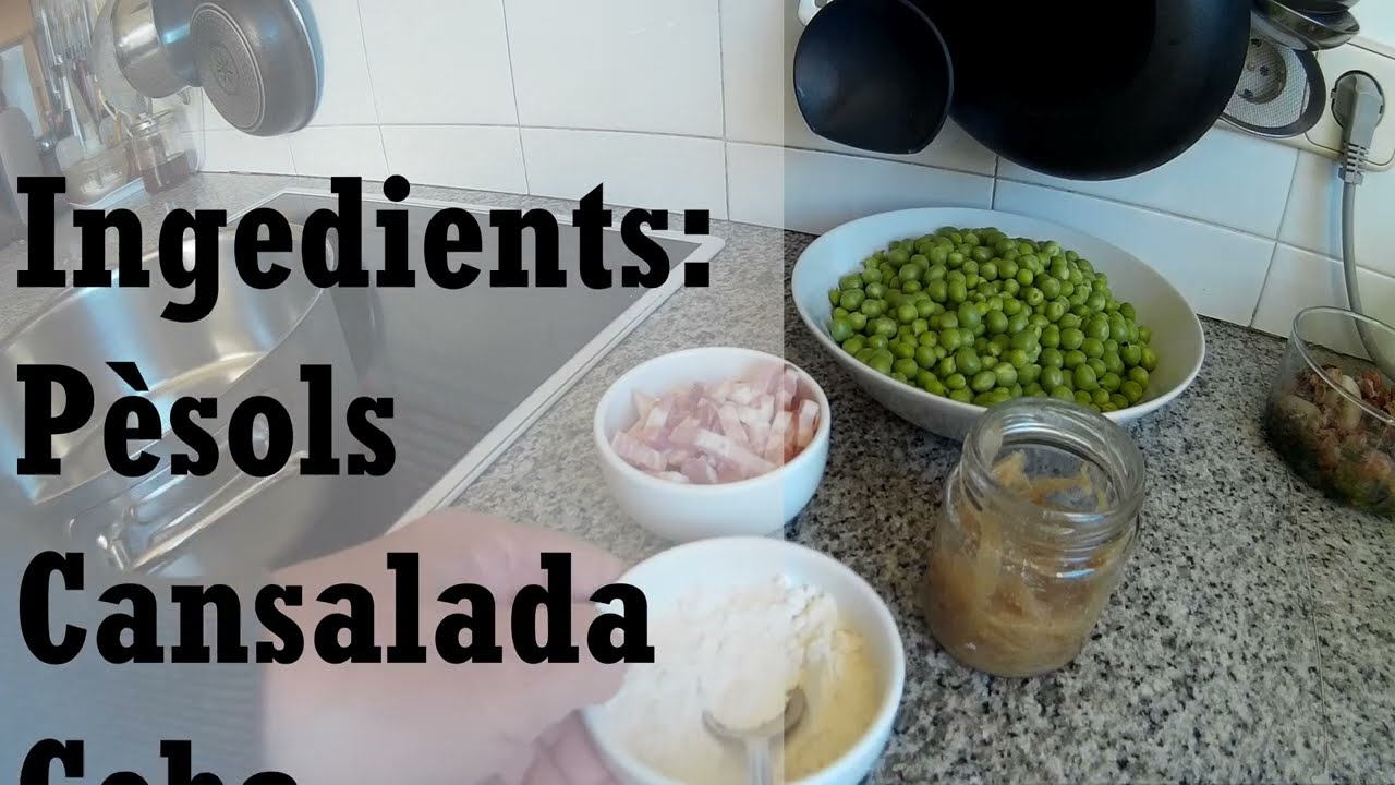 Pèsols amb cansalada, recepta